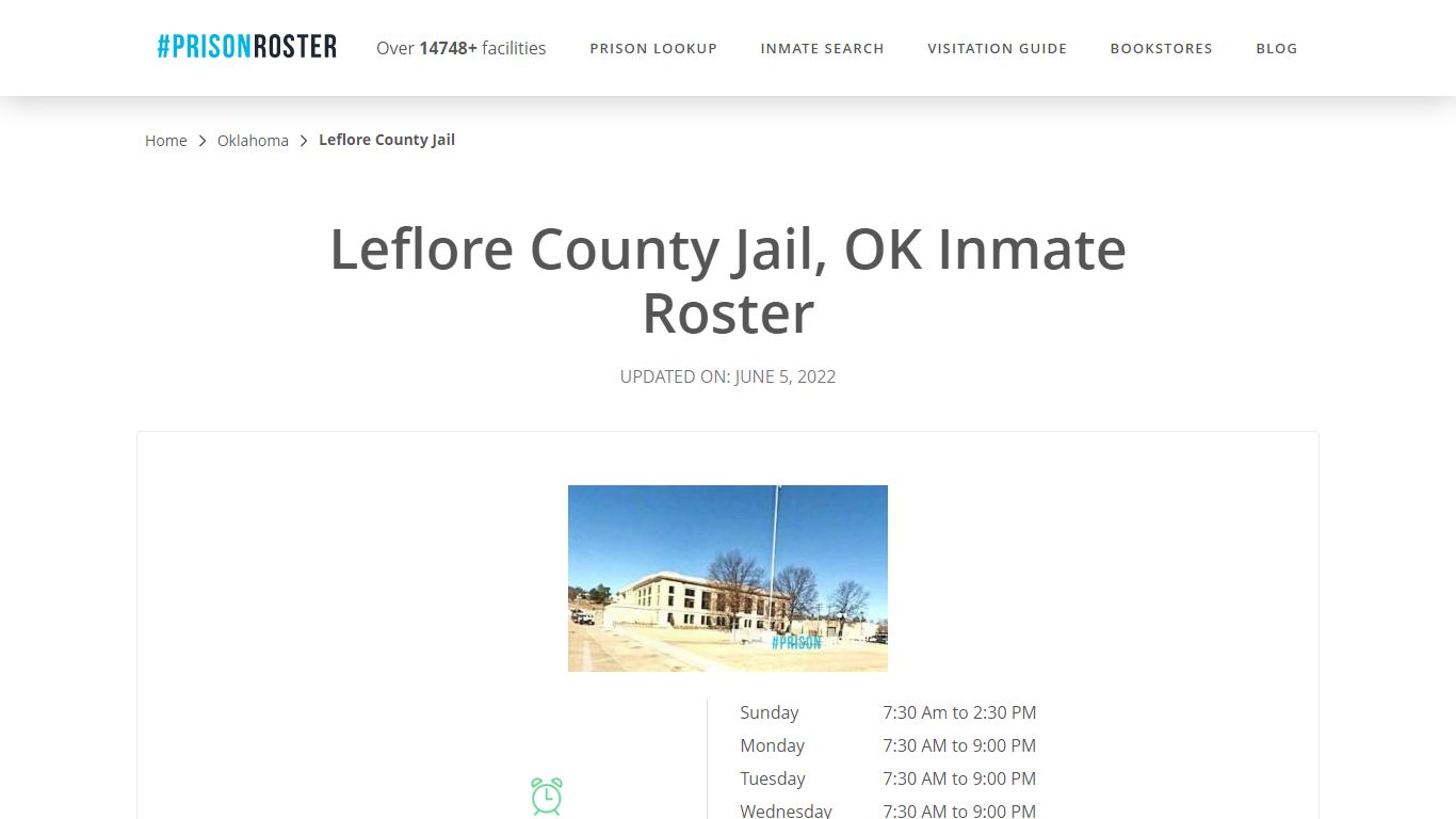 Leflore County Jail, OK Inmate Roster